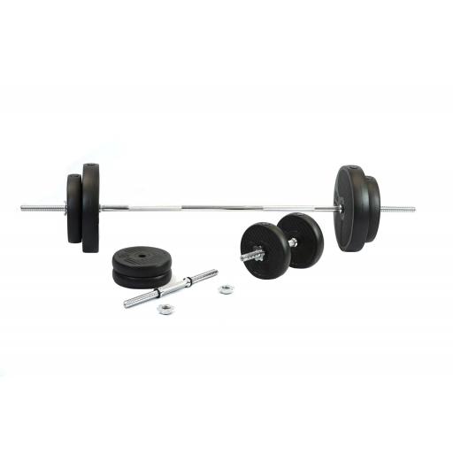 V-fit 50kg barbell dumbbell weight set